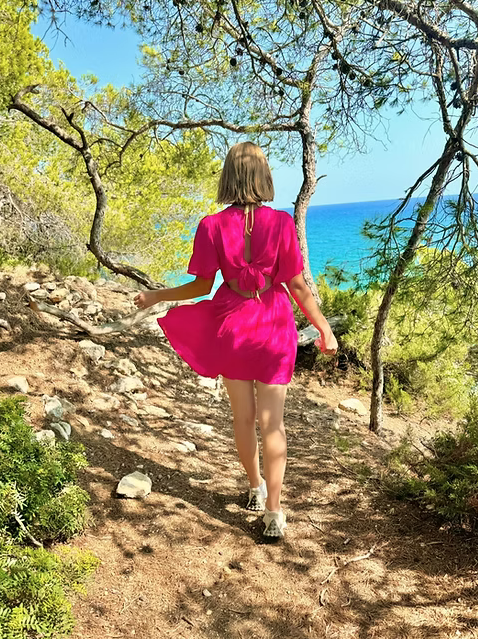 Robe Georgia fushia