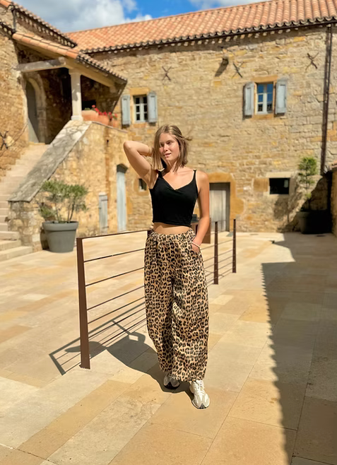 Pantalon Léopard Beige