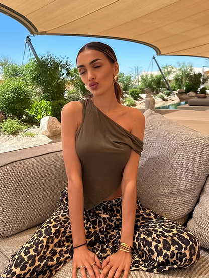 Pantalon Léopard Beige
